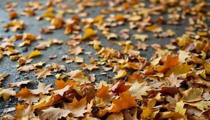 With the arrival of autumn, fallen leaves begin to scatter on the ground.