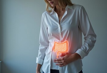 Woman with Digestive Issues