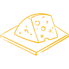 Hand Drawn Cheese Doodle