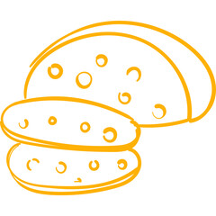 Hand Drawn Cheese Doodle