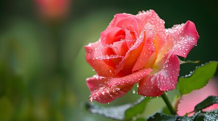 Close-Up of a Beautiful Rose in Full Bloom