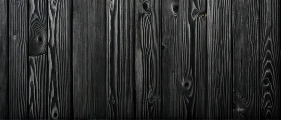 Obraz premium Black Wooden Plank Texture