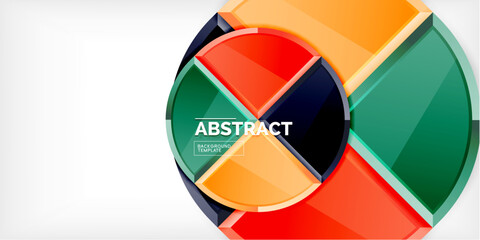 Glossy circles geometric background. Vector Illustration For Wallpaper, Banner, Background, Card, Book Illustration, landing page