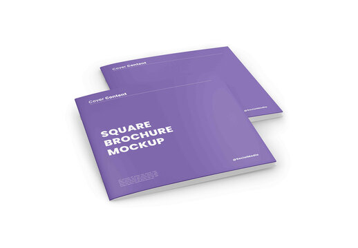 Square Brochure Cover Mockup 03