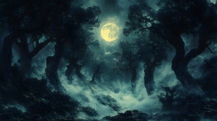 "Danger Lurking in the Haunted Forest"
