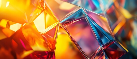 A colorful abstract image with a yellow and red background