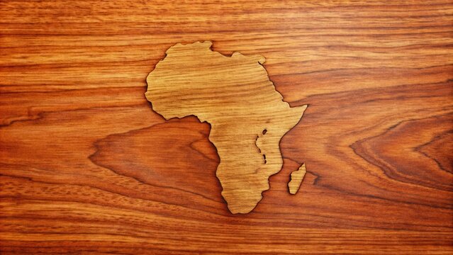 A close-up stock photo of the rich mahogany wood grain of African Khaya ivorensis from Africa