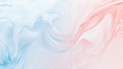 Obraz premium Abstract fluid art painting in alcohol ink technique, mixture of pink and blue paints creating smooth swirling texture resembling precious stone
