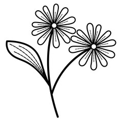 Flower Line Art