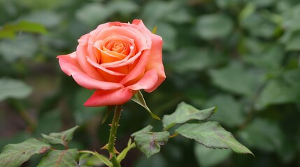 Fototapeta premium Close-Up of a Beautiful Rose in Full Bloom
