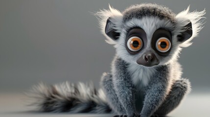 Cute and Cuddly Lemur Looking Adorably at the Camera