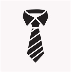 trendy Tie Icon vector silhouette on a white background