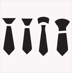 trendy Tie Icon vector silhouette on a white background