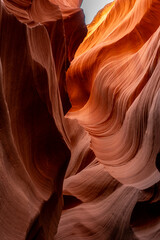 Flowing rock formation. Natural Beauty of the Lower Antelope Canyon in Page, Arizona