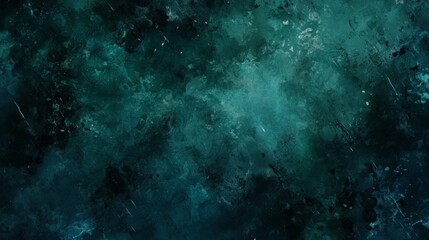 Obraz premium Abstract grunge background featuring a textured surface with dark turquoise and teal tones, evoking a feeling of mystery and depth