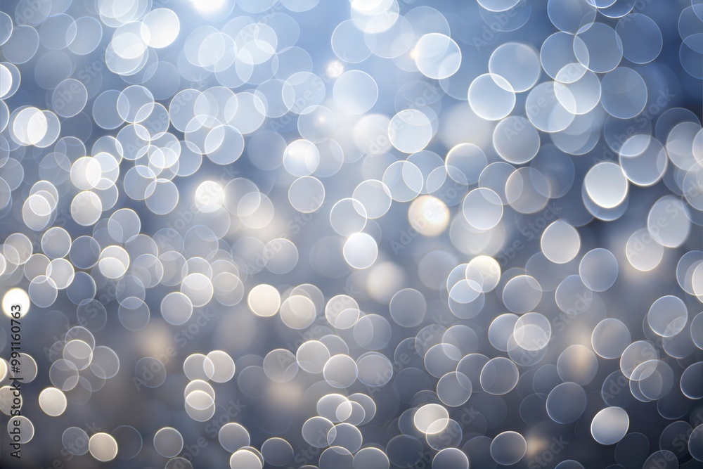 Canvas Prints abstract bokeh lights with white and gray against blue