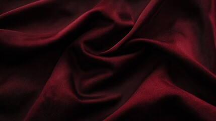 Obraz premium Luxurious burgundy velvet fabric drapes elegantly, exuding opulence and sophistication, perfect for fashion and design projects