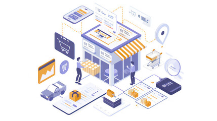 A cloud-based e-commerce solution providing a centralized platform for managing product listings, customer interactions, and logistics.