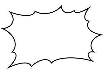 ふきだし　爆発　トゲトゲ　イラスト