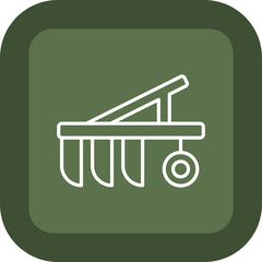 Plow Vector Icon Design