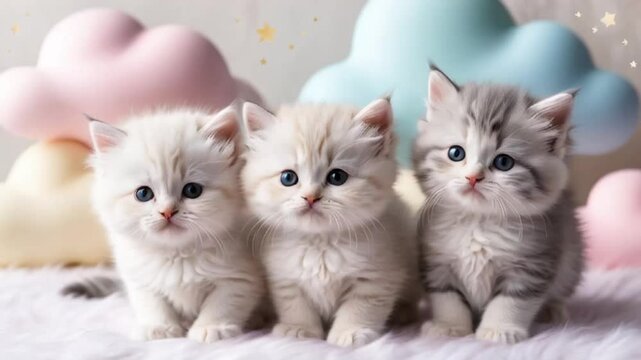 Cute fluffy kittens