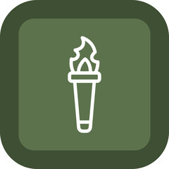 Flame Torch Vector Icon Design