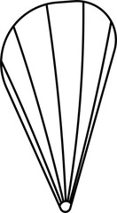 Fan shell icon outline illustration vector