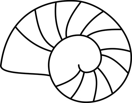 recommend clip art: Nautilus shell icon outline illustration vector