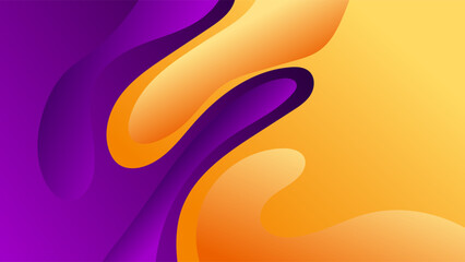 ABSTRACT BACKGROUND PURPLE ORANGE GRADIENT SMOOTH LIQUID COLORFUL DESIGN WITH HAND DRAWN SHAPES VECTOR TEMPLATE GOOD FOR MODERN WEBSITE, WALLPAPER, COVER DESIGN 