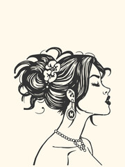 Set Minimalist lifestyle woman vector design