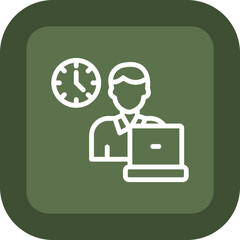 Workaholic Vector Icon Design