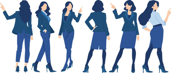 ビジネスウーマンのイラストセット