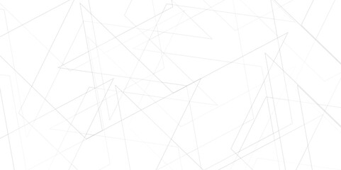 Abstract minimal geometric white and gray light background design. white transparent material in triangle diamond and squares shapes in random geometric pattern.