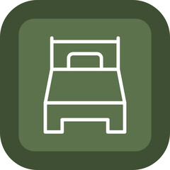 Single Bed Vector Icon Design