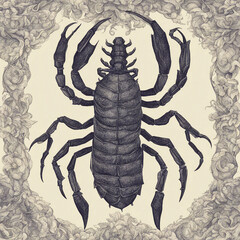 Obraz premium cool detailed illustration of a scorpion