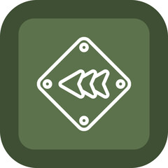 Fast Backrward Arrow Vector Icon Design