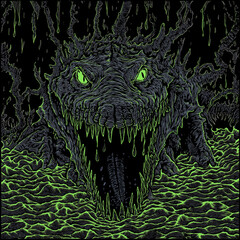 Overlord of the Forsaken Depths - Dark Gothic and Sinister Occult Hoodie Design for Fans of Brutal Horror, Nightmare Creatures, and Haunted Symbols
