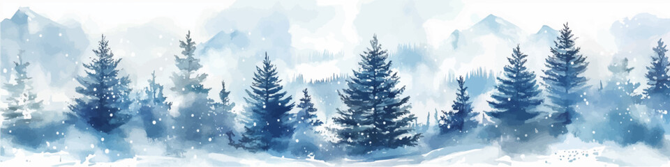 Obraz premium Winter landscape with snow covered house in the forest. 
