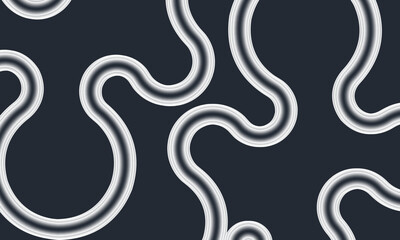 Abstract white wave lines pattern on blue background. Minimal style wallpaper. trendy retro style.