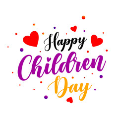Happy Children's Day On Transparent Background