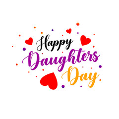Happy Daughter's Day On Transparent Background