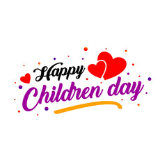 Happy Children's Day On Transparent Background