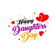 Happy Daughter's Day On Transparent Background