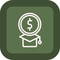 Education Cost Icon Design