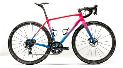 Fototapeta premium Pink and Blue Gradient Road Bike