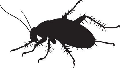 silhouette of a cockroach