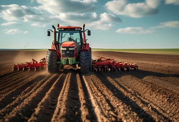 Obraz premium tractor driver