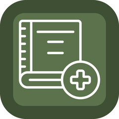 Fototapeta premium Medical Book Icon Design