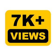 7K views on transparent background