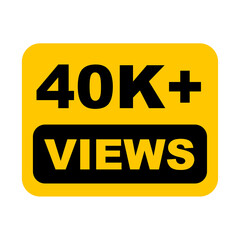 40K views on transparent background